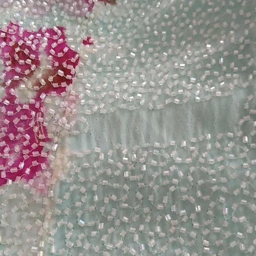 Kay Unger Fitted Fully Beaded Floral Dress 14 - Picture 9 of 9